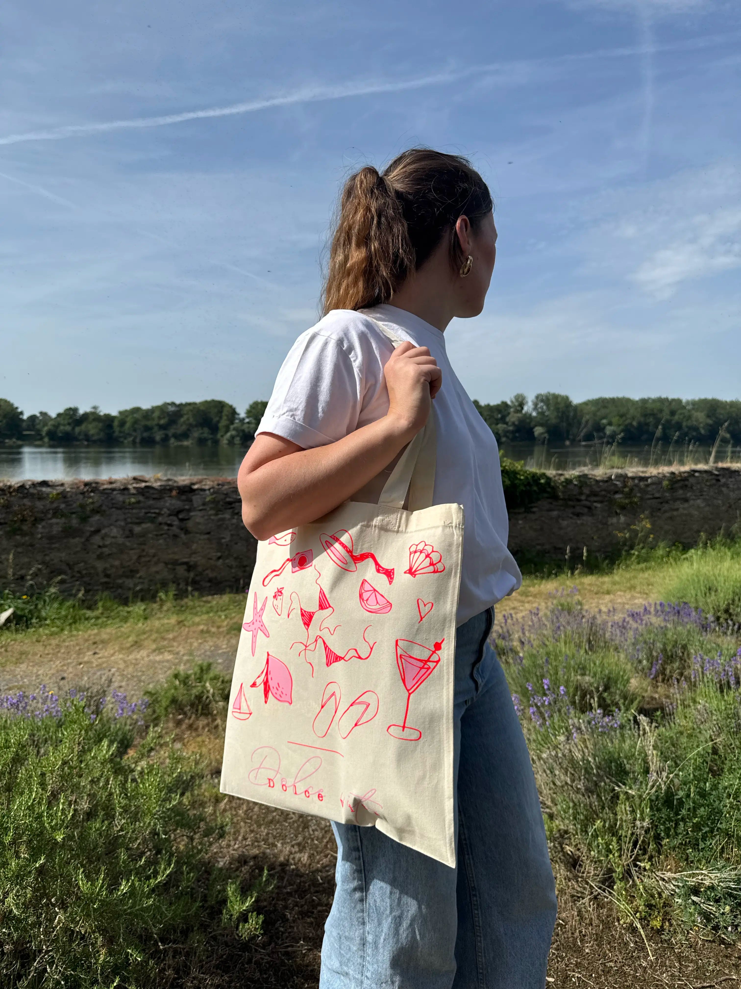 Totebag illustrations bicolore