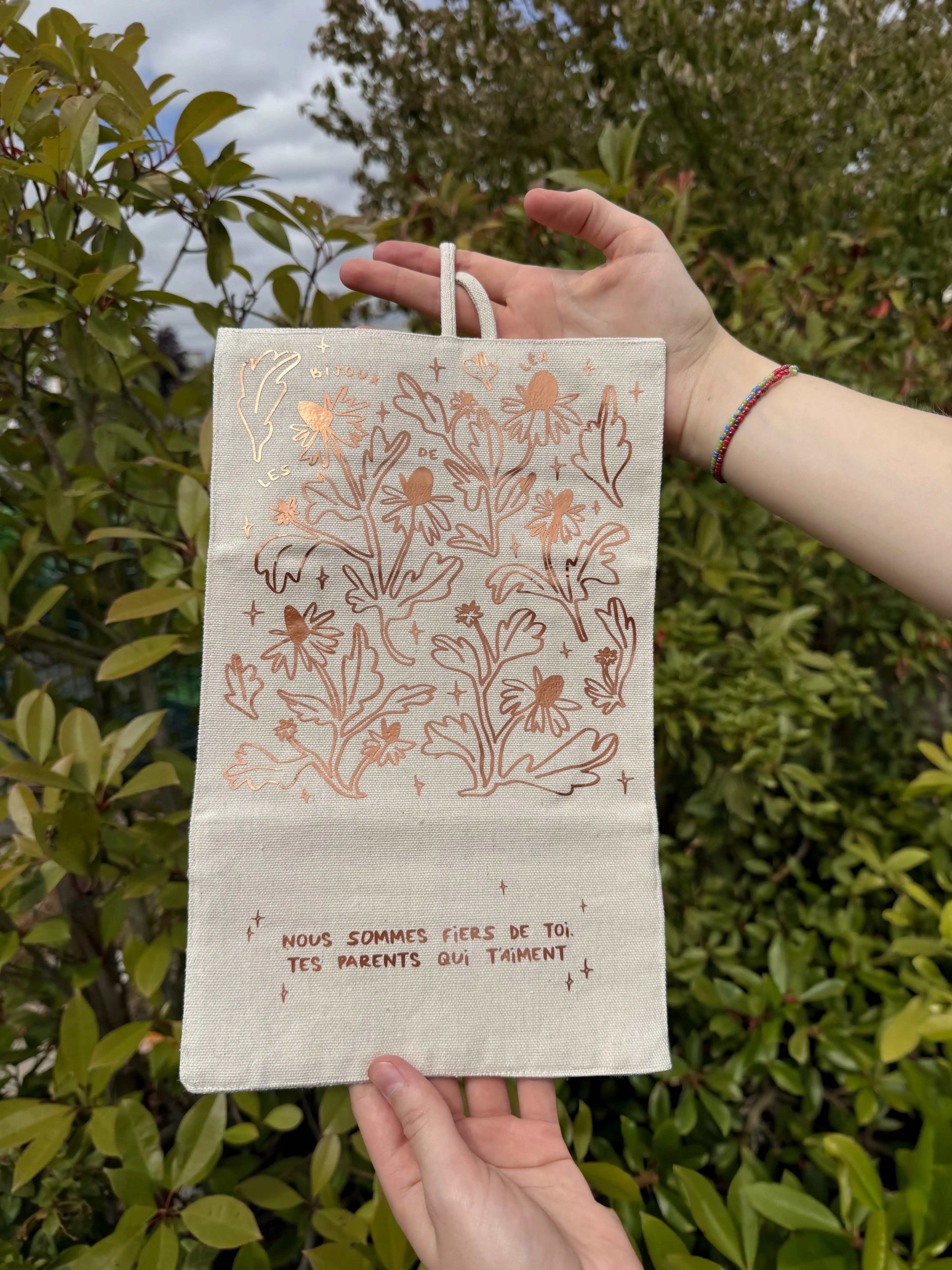 Trousse à bijoux de voyage - Modèle fleuri